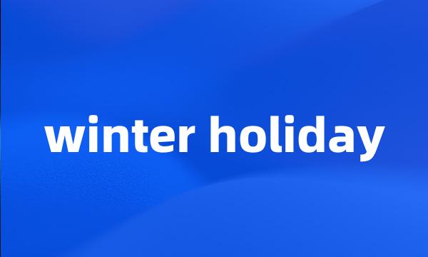 winter holiday