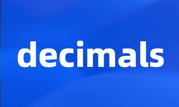 decimals