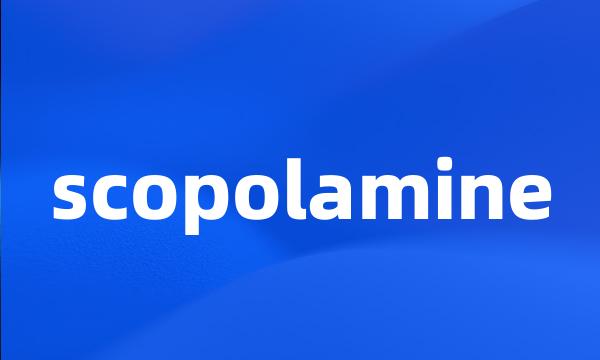 scopolamine