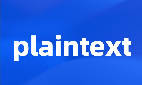 plaintext