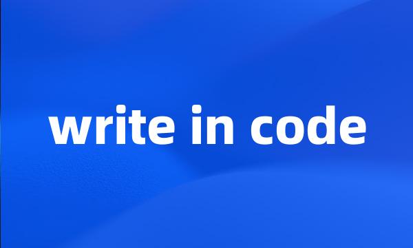 write in code