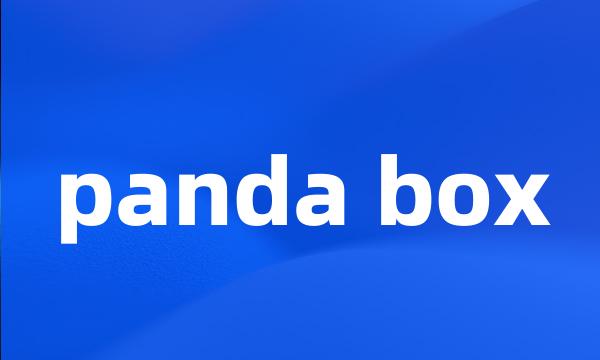 panda box