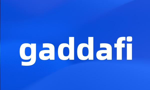 gaddafi