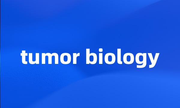 tumor biology