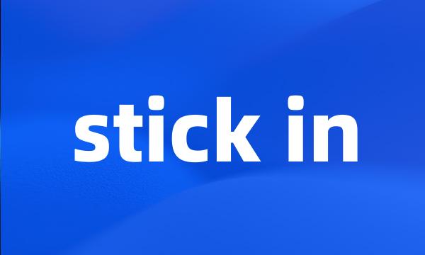 stick in