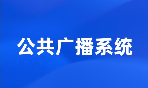 公共广播系统