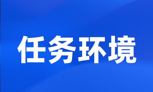 任务环境