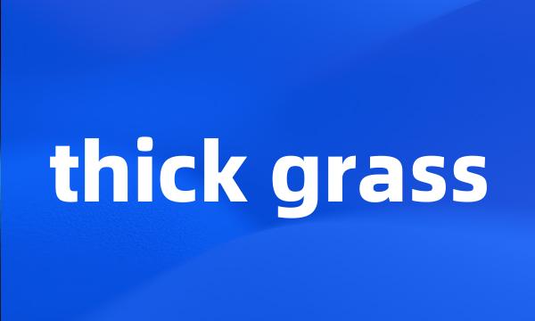 thick grass