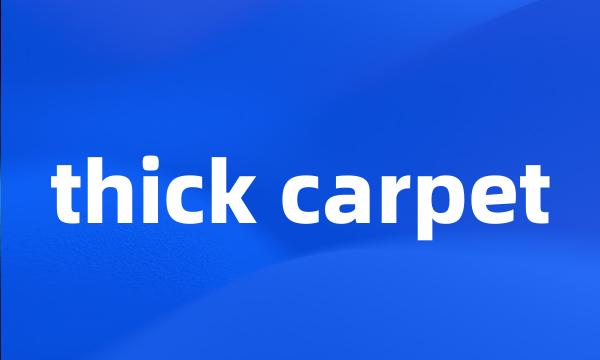 thick carpet