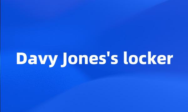 Davy Jones's locker