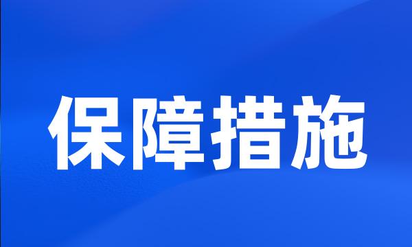 保障措施