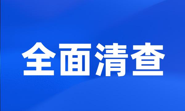 全面清查