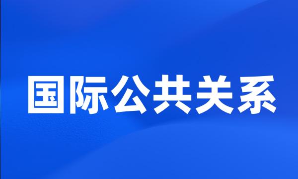 国际公共关系