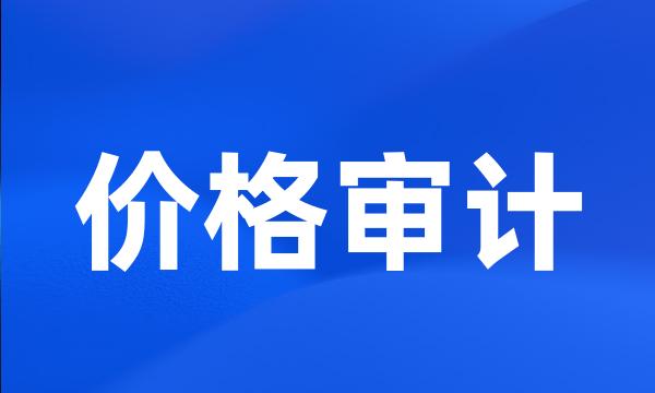 价格审计