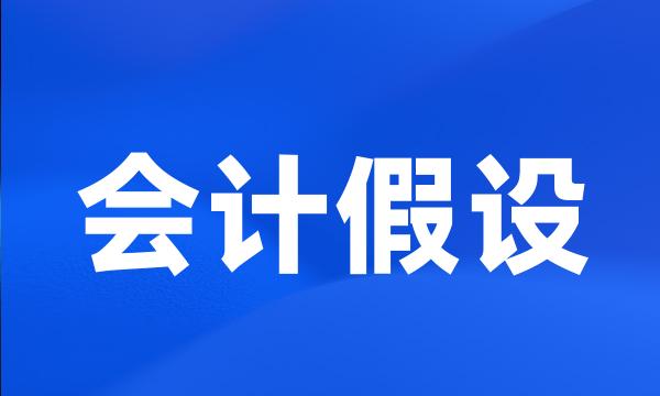 会计假设