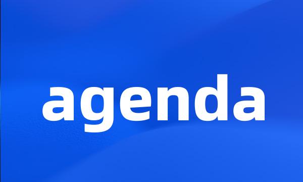 agenda