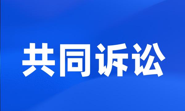 共同诉讼