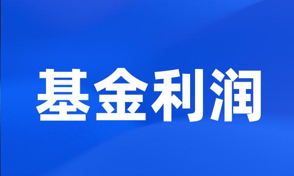 基金利润