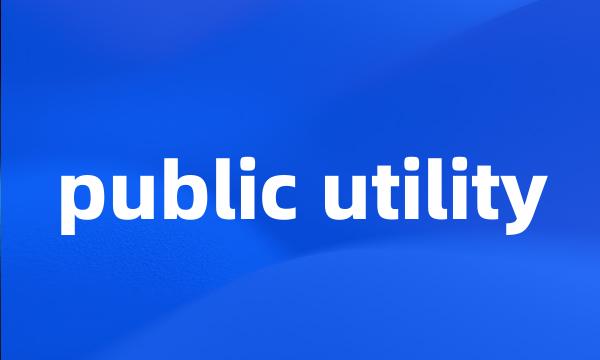 public utility