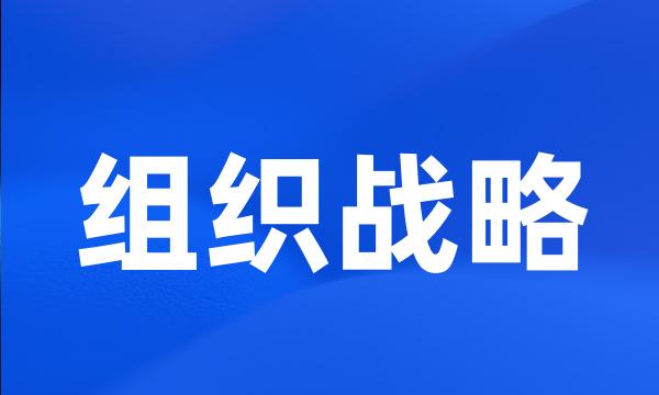 组织战略