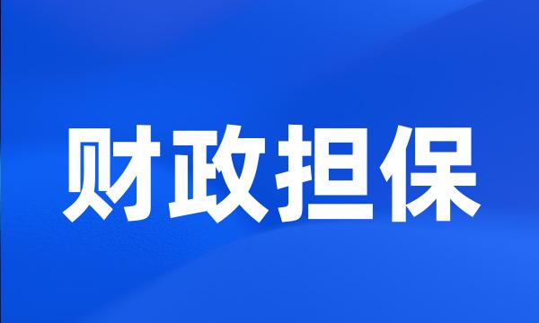 财政担保