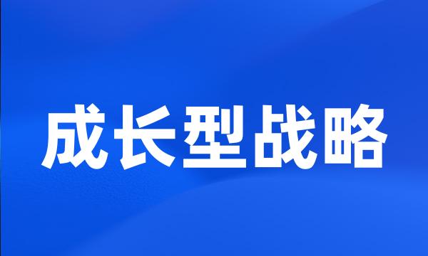 成长型战略