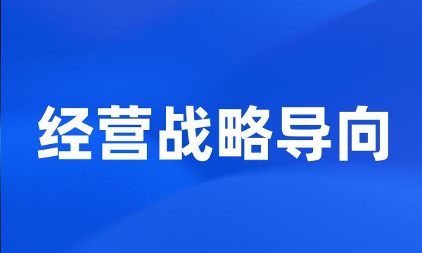 经营战略导向