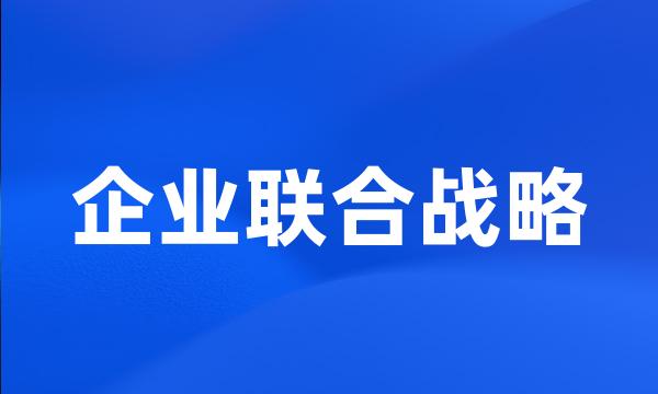 企业联合战略