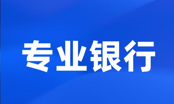 专业银行