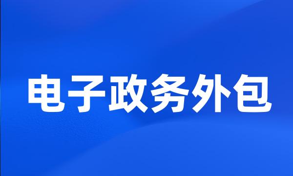 电子政务外包