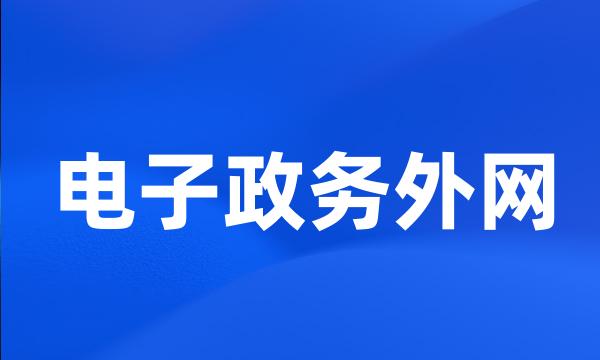 电子政务外网