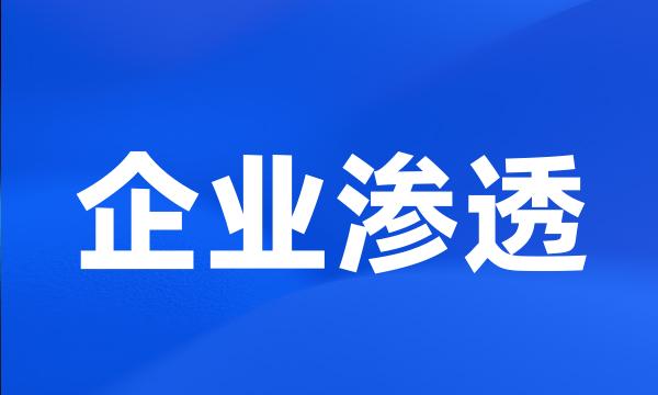 企业渗透