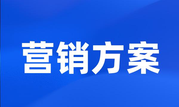 营销方案