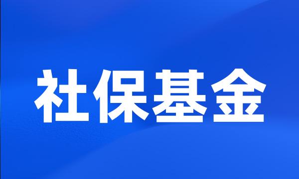 社保基金