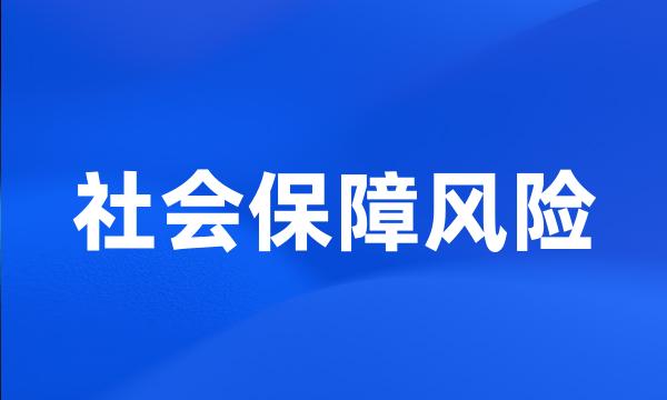 社会保障风险