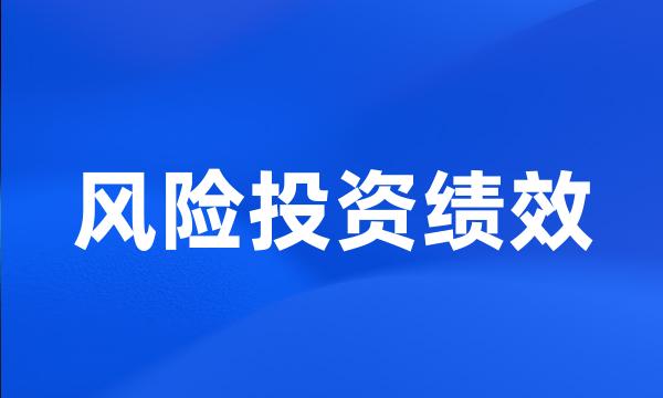 风险投资绩效