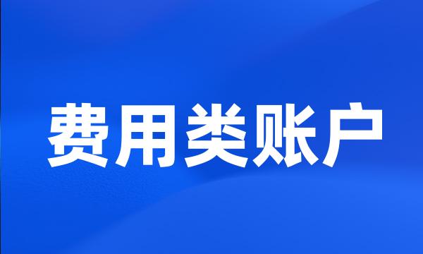 费用类账户