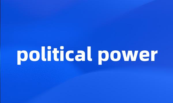 political power