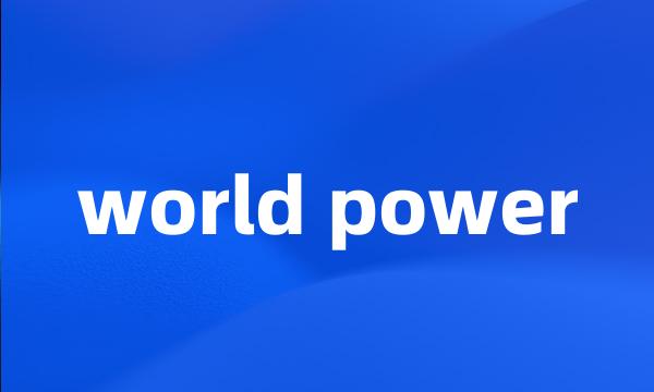 world power