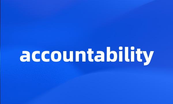 accountability