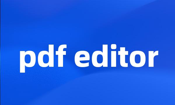 pdf editor