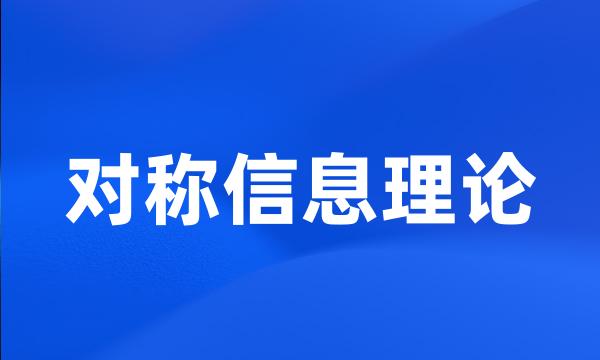 对称信息理论