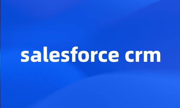 salesforce crm