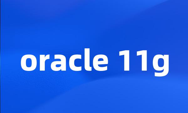 oracle 11g