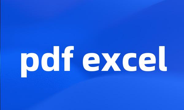 pdf excel