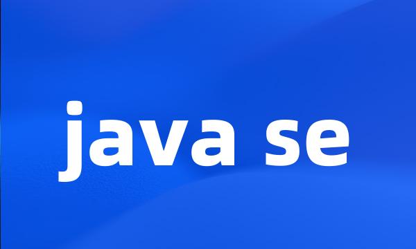 java se