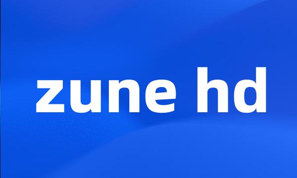 zune hd