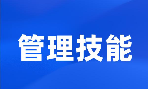 管理技能