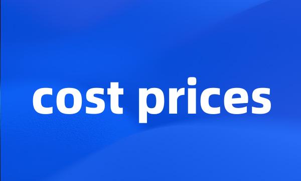 cost prices