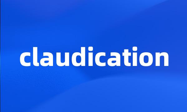 claudication